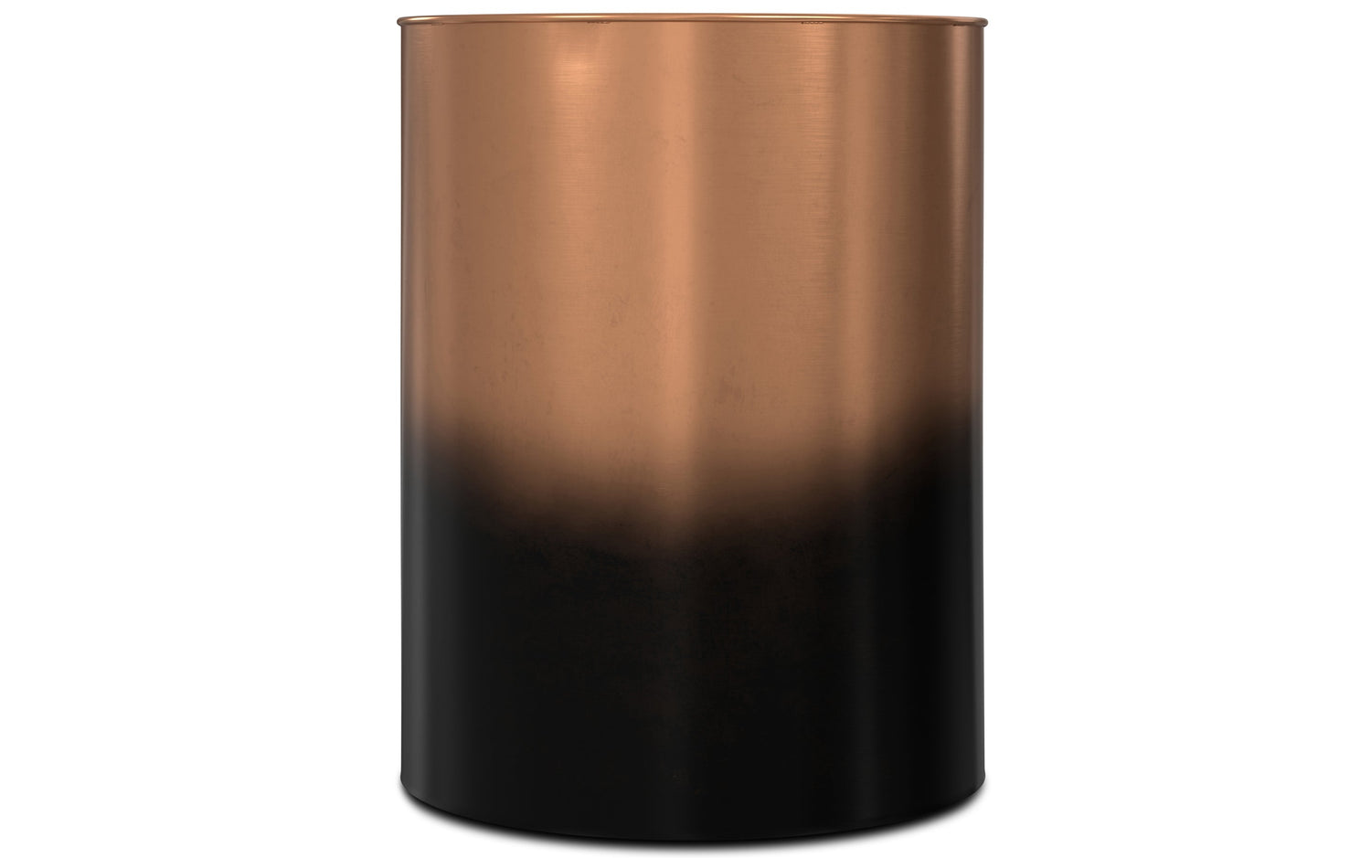 Ombre Black and Copper | Curtis Metal Cylinder Accent Table
