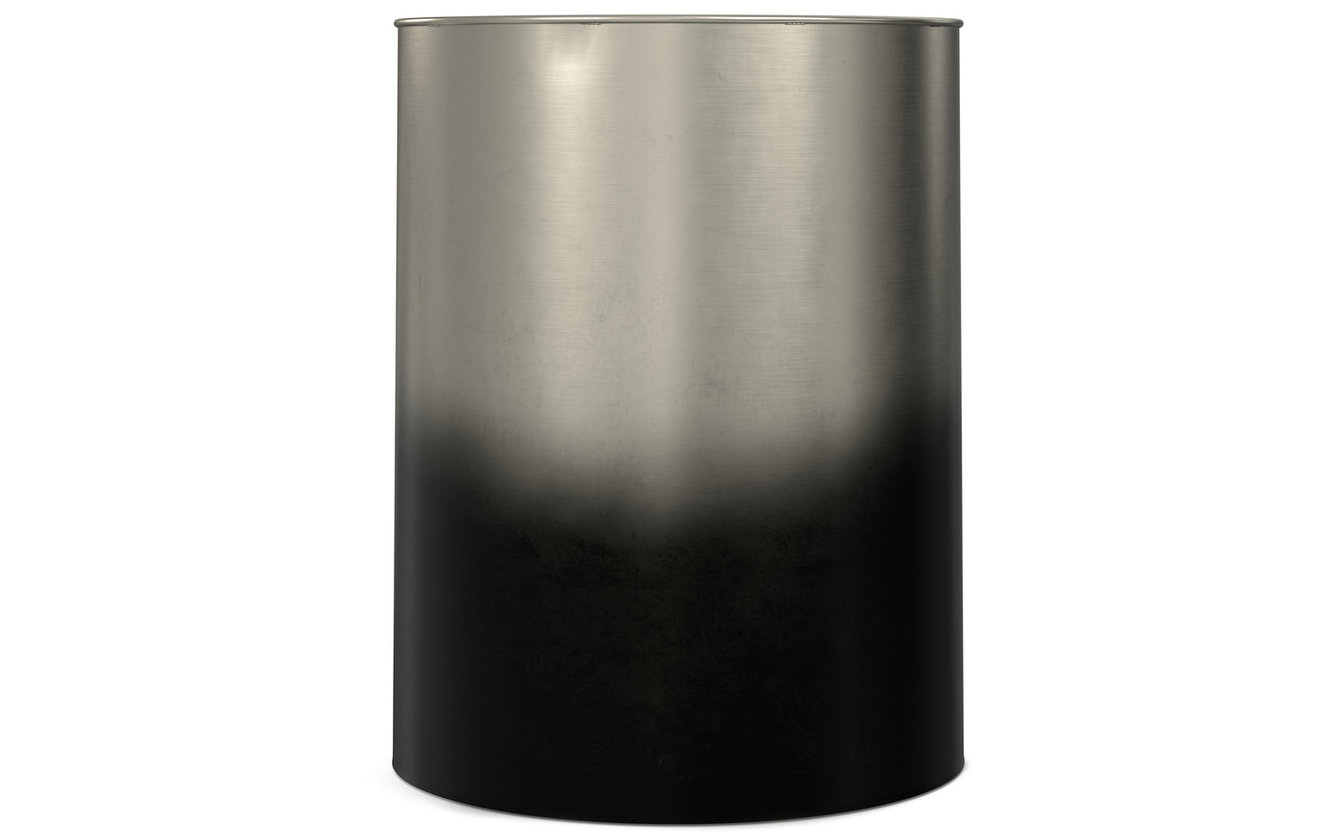 Ombre Black and Silver | Curtis Metal Cylinder Accent Table