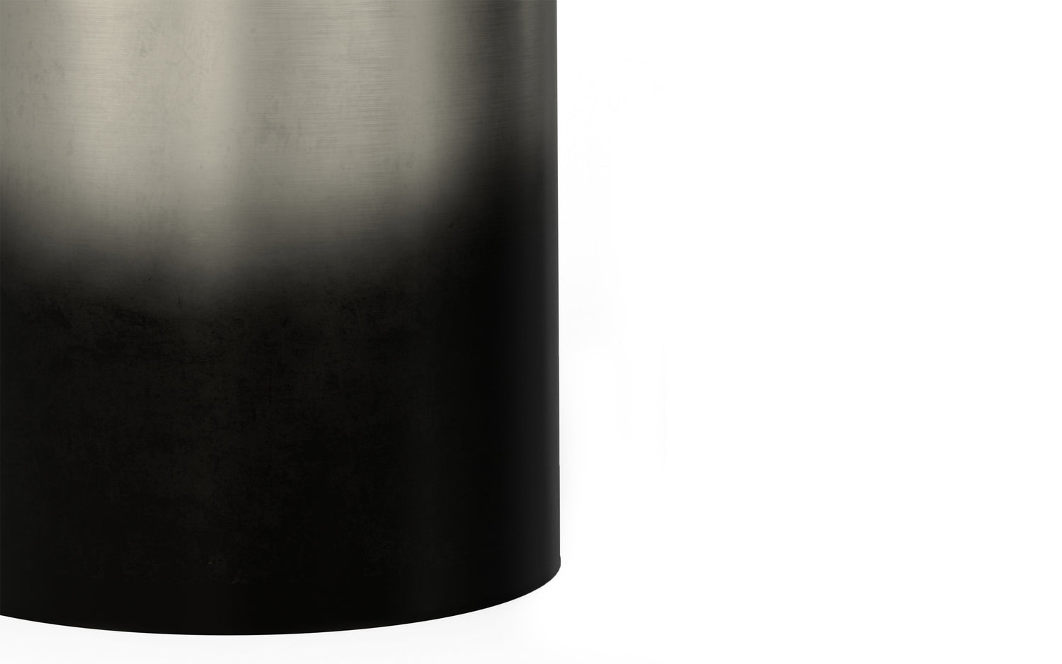 Ombre Black and Silver | Curtis Metal Cylinder Accent Table