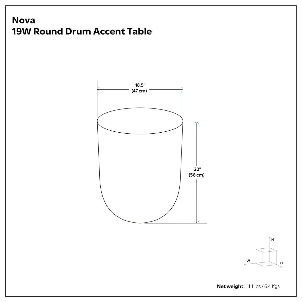 Silver Ombre | Nova Metal Side Table