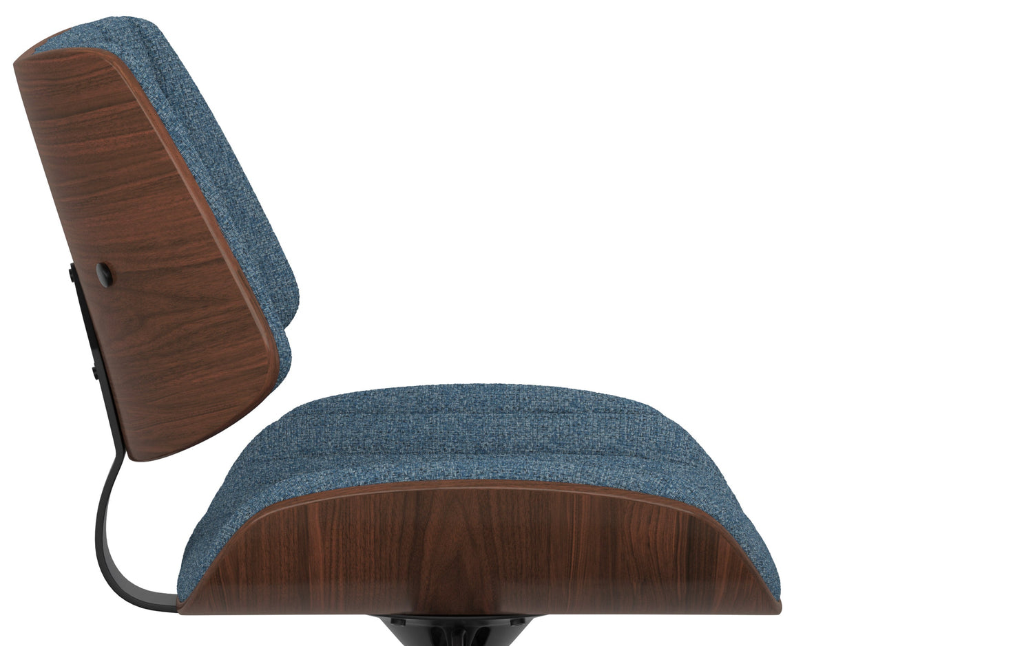 Denim Blue Linen Style Fabric | Novak Adjustable Swivel Bar Stool in Linen