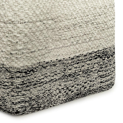 Bottom band of woven pouf with darker gradient