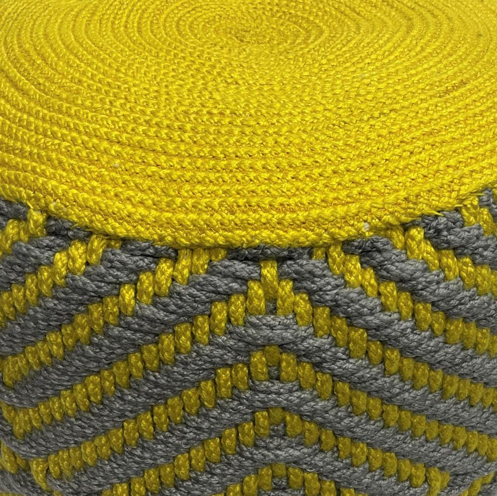 Kent Round Woven Outdoor/ Indoor Pouf