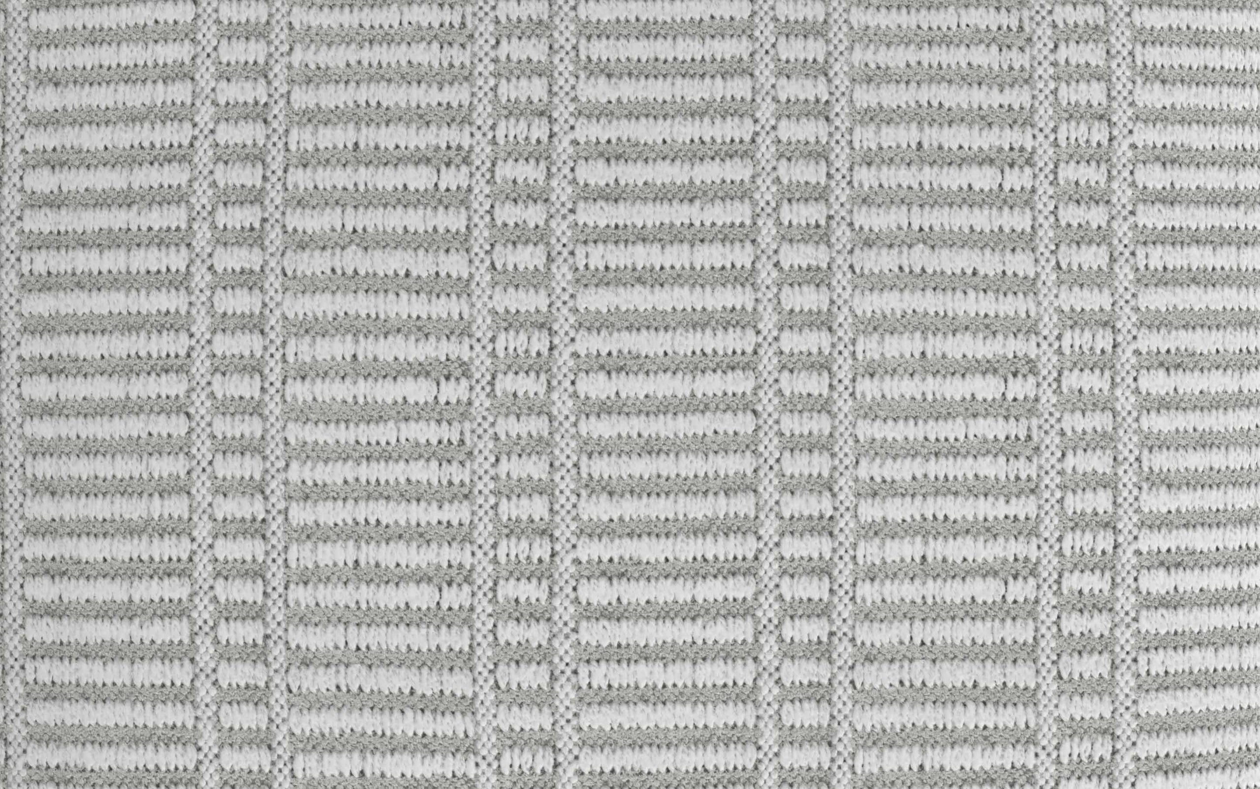 Grey and White | Safford Square Woven Outdoor/ Indoor Pouf