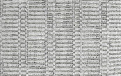 Grey and White | Safford Square Woven Outdoor/ Indoor Pouf