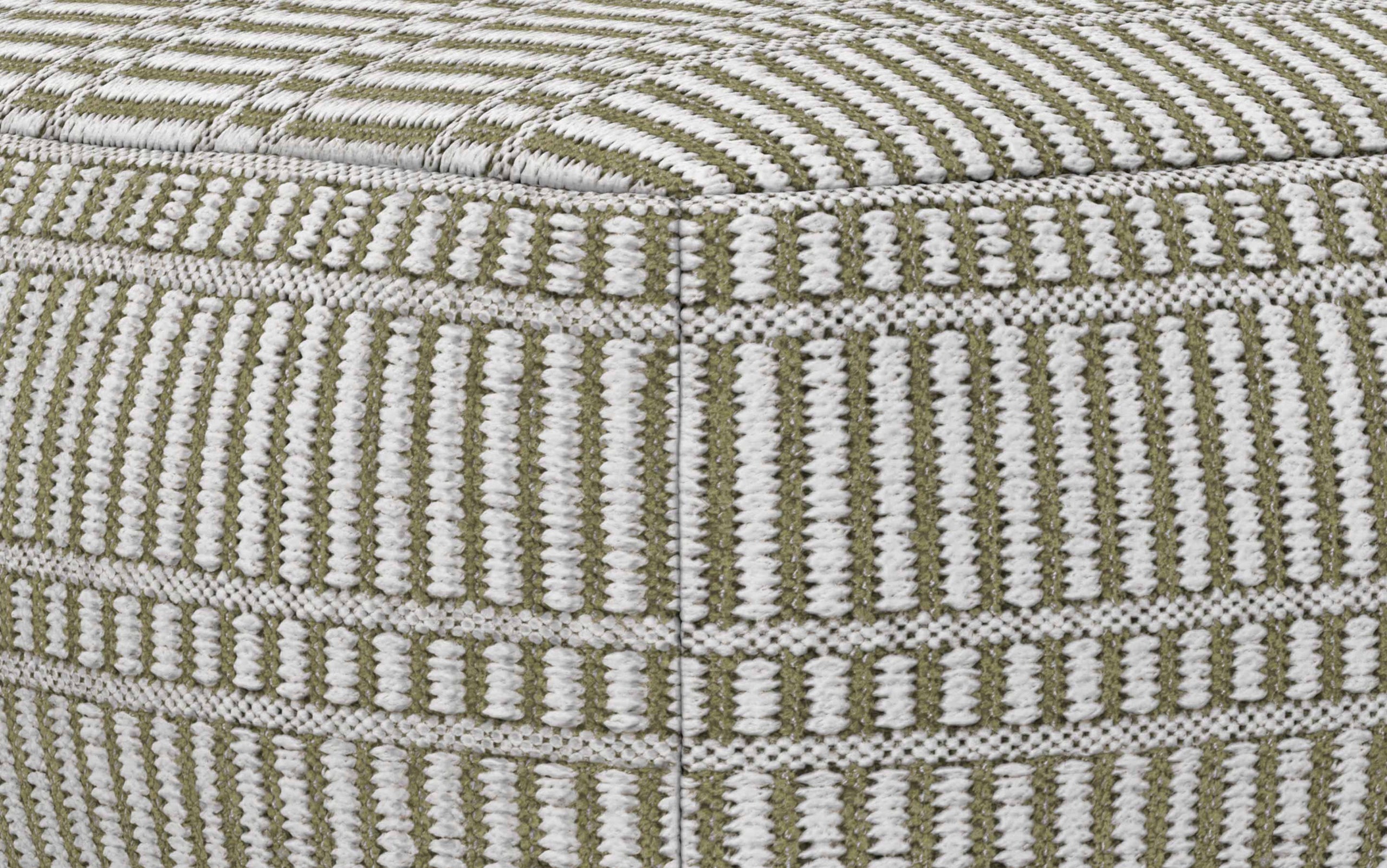 Natural/Travertine/White | Safford Square Woven Outdoor/ Indoor Pouf