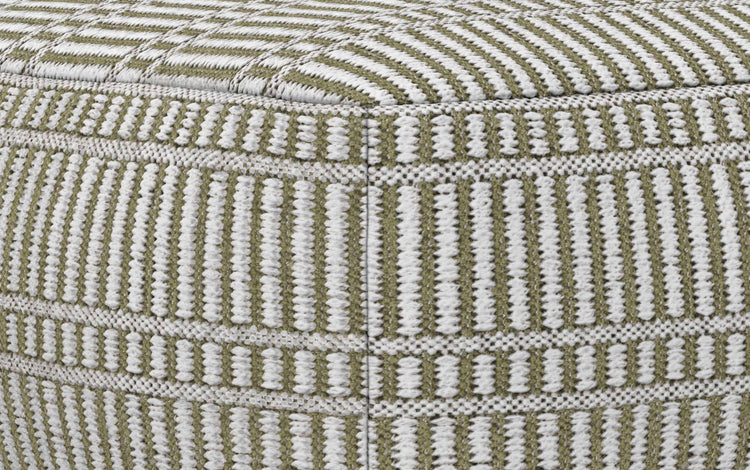 Natural/Travertine/White | Safford Square Woven Outdoor/ Indoor Pouf