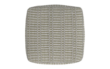 Natural/Travertine/White | Safford Square Woven Outdoor/ Indoor Pouf