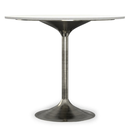 White Marble/Antique Silver | Osborne Dining Table