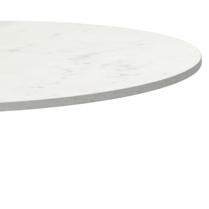White Marble/Antique Silver | Osborne Dining Table