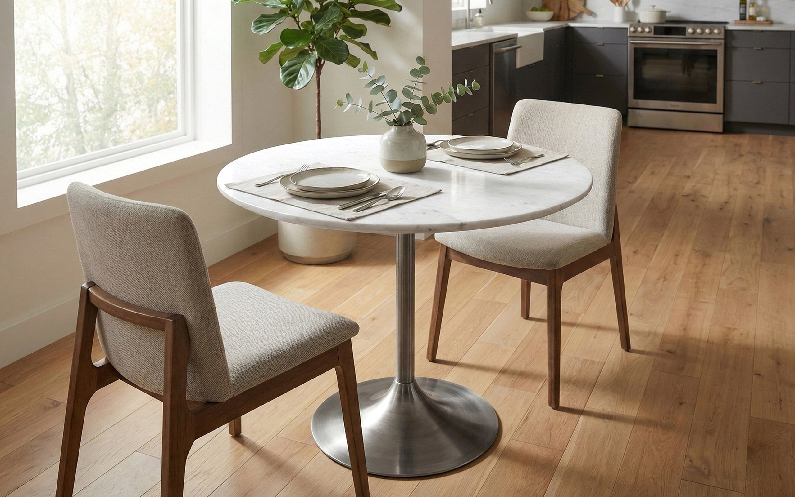 White/Antique Silver | Osborne Dining Table