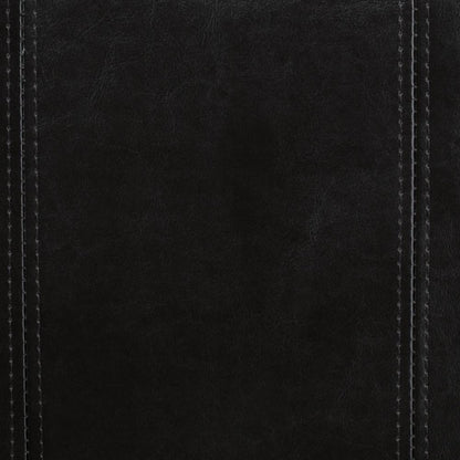 Midnight Black Vegan Leather | Dover Vegan Leather Storage Ottoman