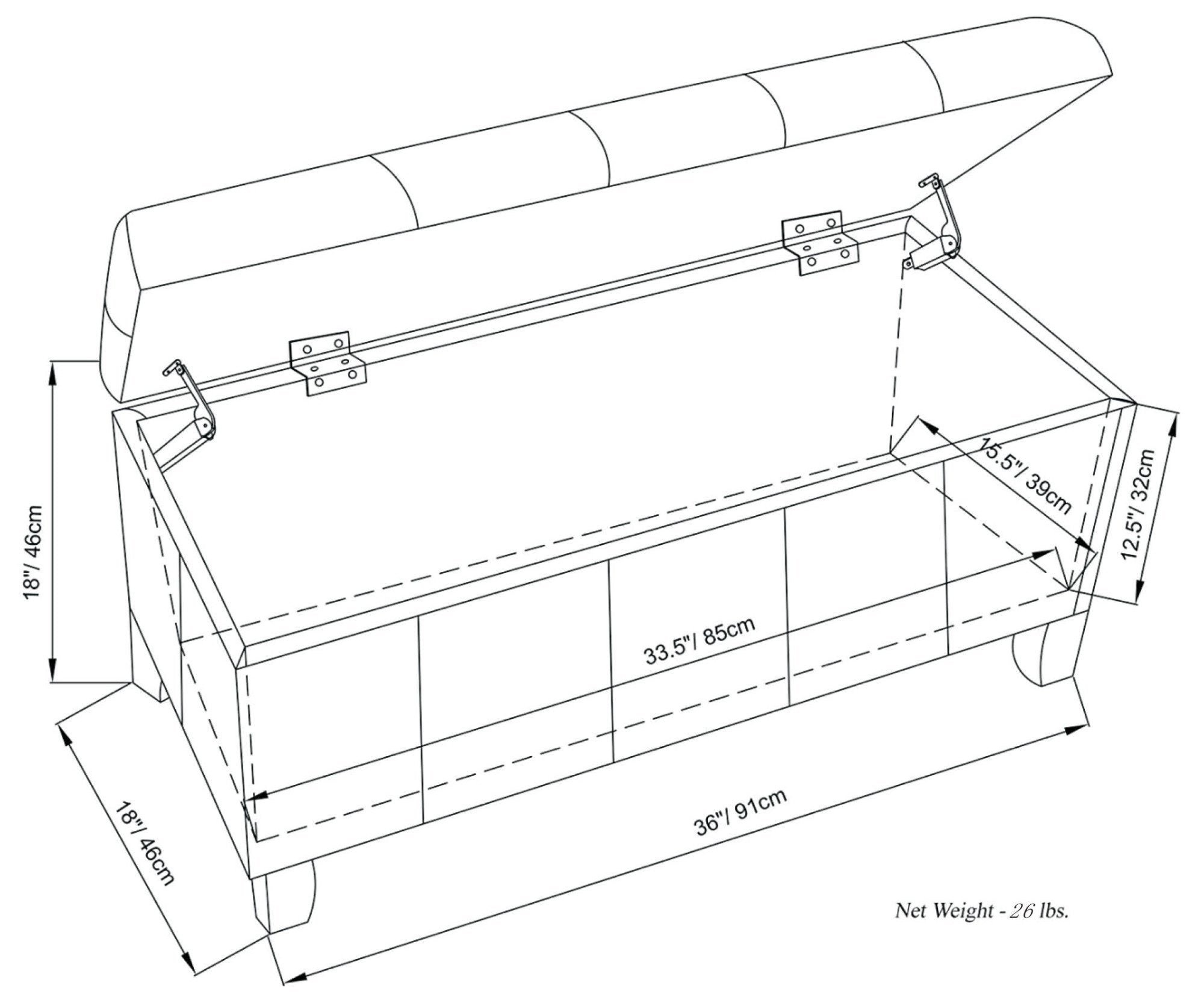 Distressed Brown Distressed Vegan Leather | Dover Vegan Leather Storage Ottoman