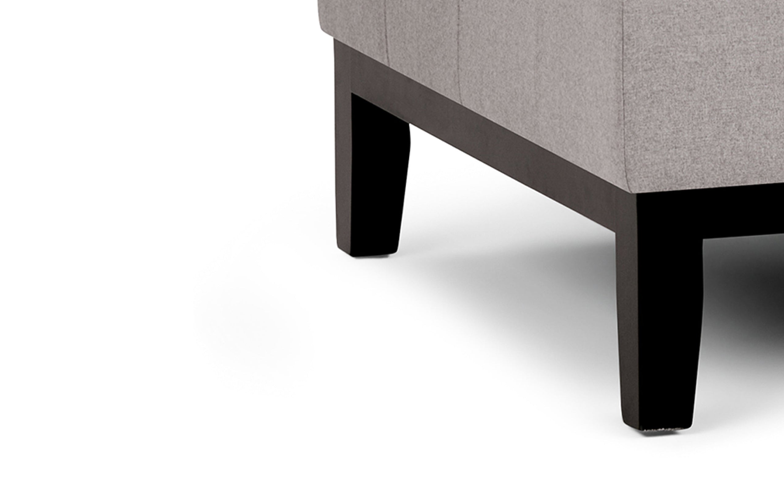 Cloud Grey Linen Style Fabric | Dover Square Vegan Leather Coffee Table Storage Ottoman