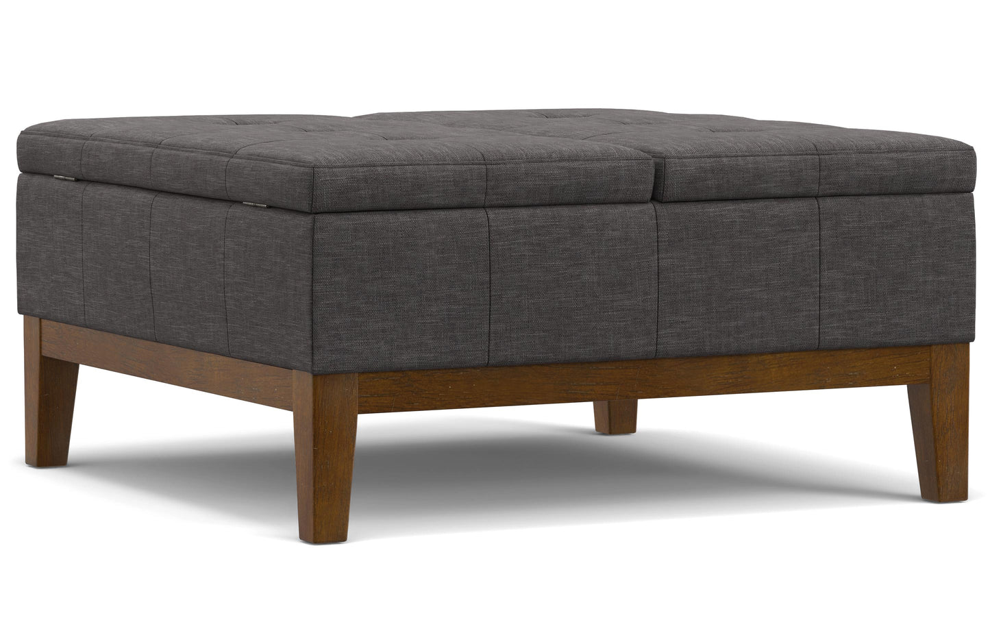 Slate Grey Linen Style Fabric | Dover Lift Top Coffee Table Storage Ottoman