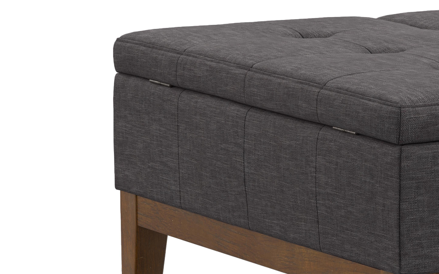 Slate Grey Linen Style Fabric | Dover Lift Top Coffee Table Storage Ottoman
