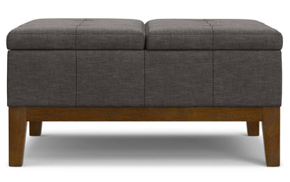 Slate Grey Linen Style Fabric | Dover Lift Top Coffee Table Storage Ottoman