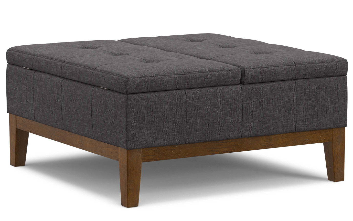 Slate Grey Linen Style Fabric | Dover Lift Top Coffee Table Storage Ottoman
