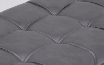 Stone Grey Vegan Leather | Dover 3 piece Vegan Leather Storage Ottoman