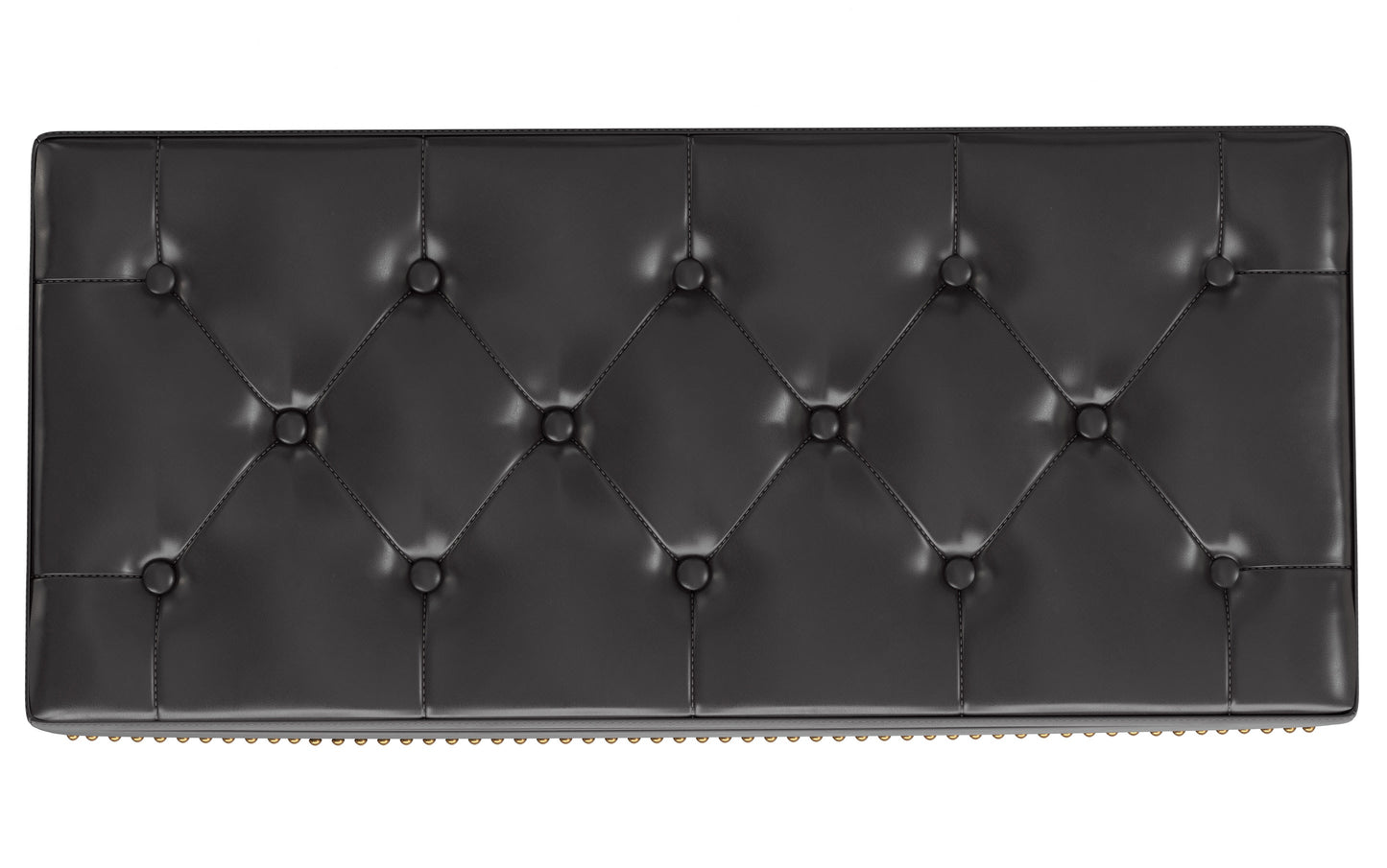 Tanners Brown Vegan Leather | Hamilton Lift Top Rectangular Storage Ottoman