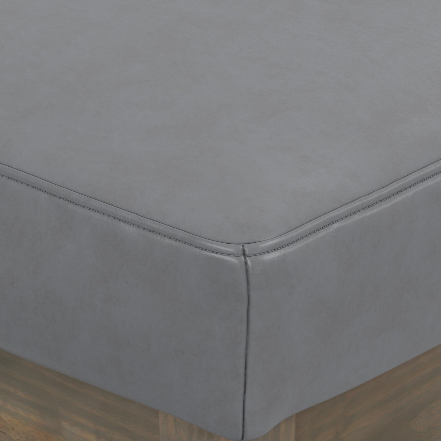 Milltown Small Ottoman Bench in Vegan Leather