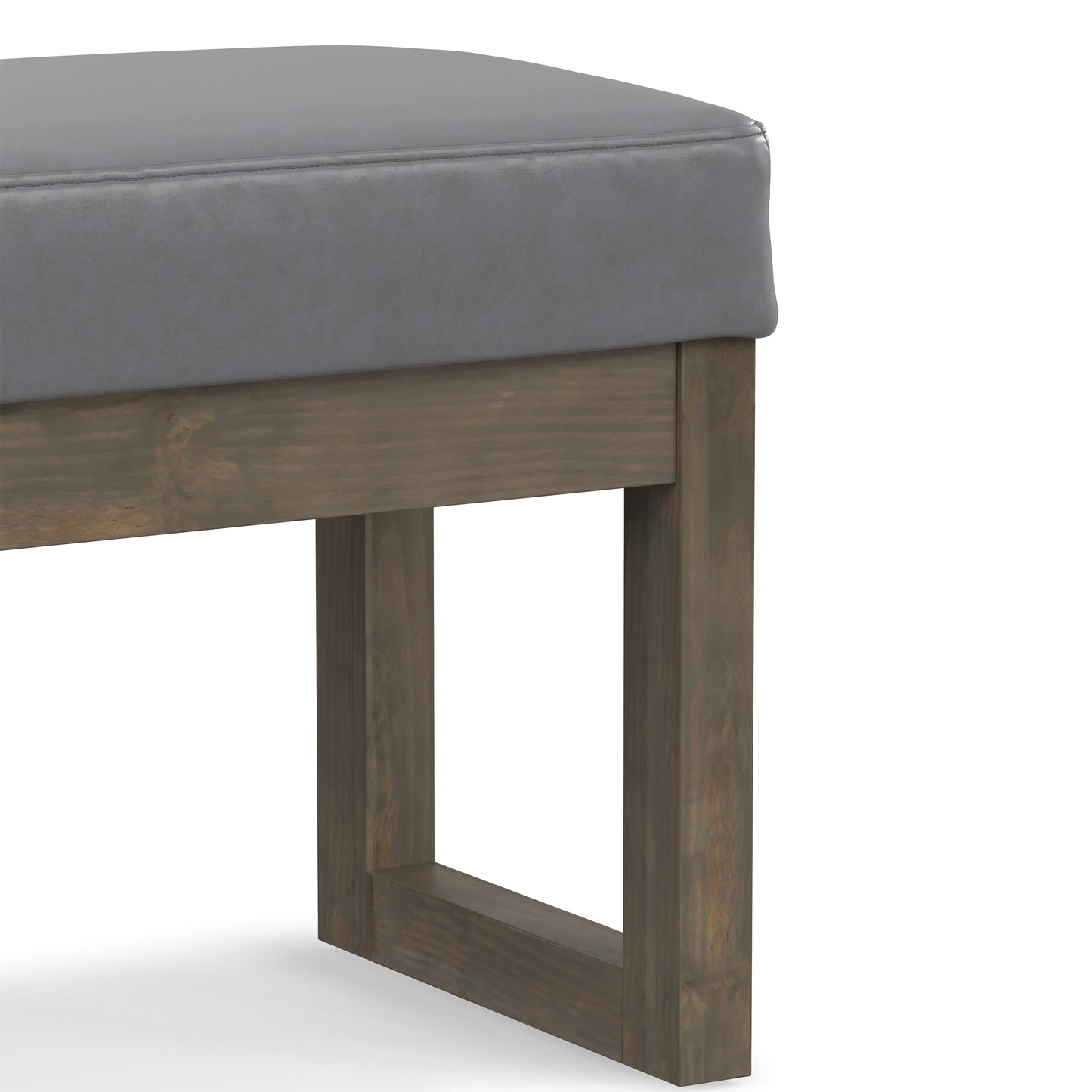 Milltown Small Ottoman Bench in Vegan Leather