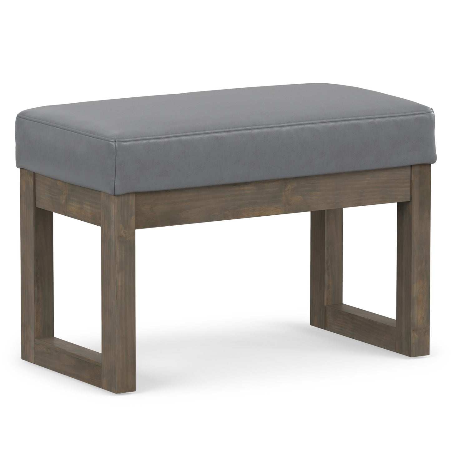 Milltown Small Ottoman Bench in Vegan Leather