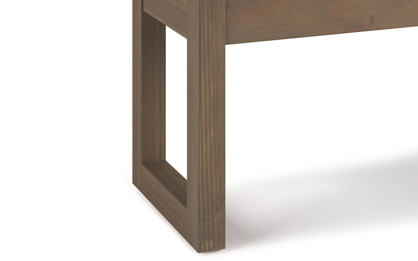 Distressed Saddle Brown Distressed Vegan Leather | Milltown Footstool Small Ottoman Bench