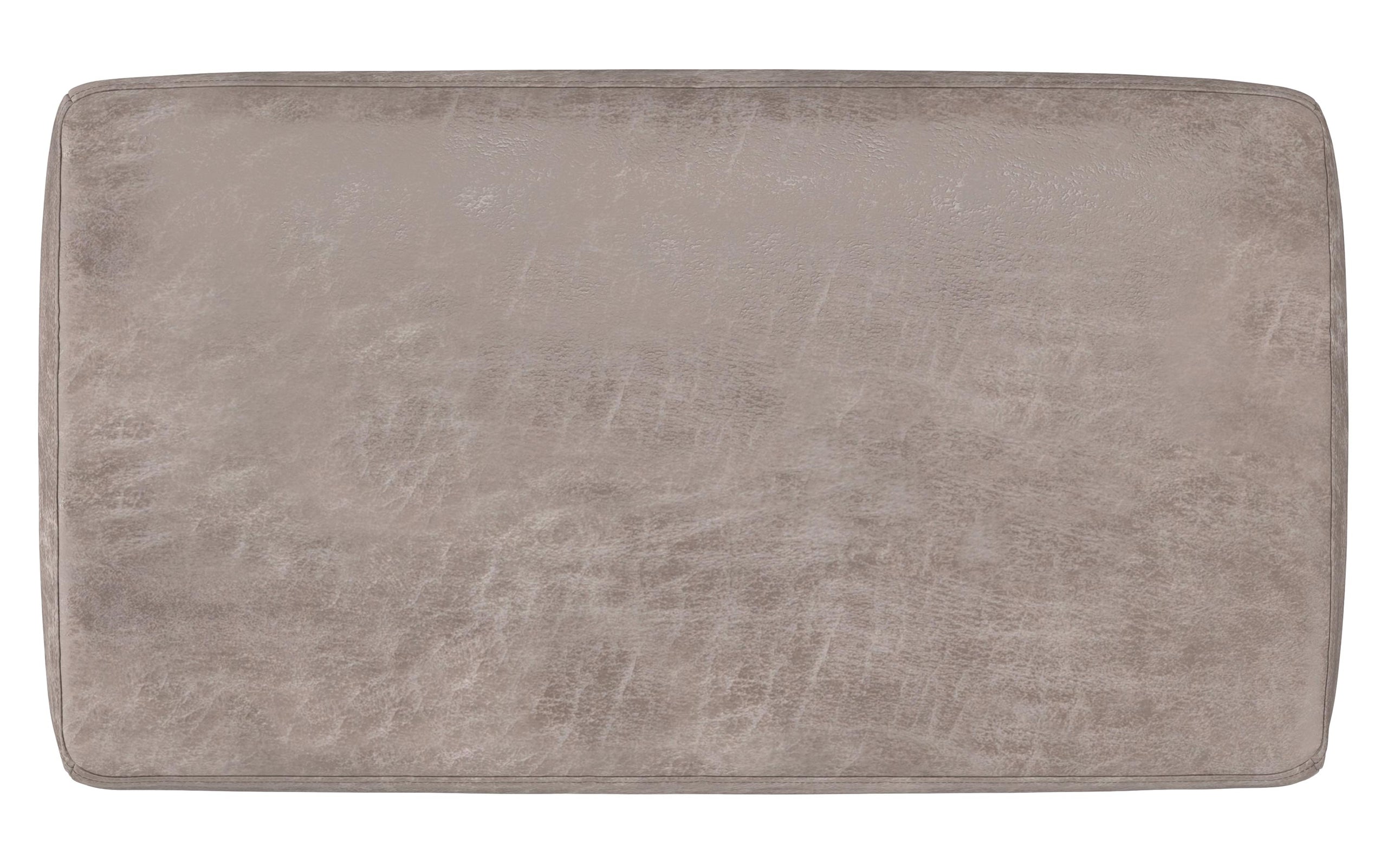 Distressed Grey Taupe Distressed Vegan Leather| Milltown Footstool Small Ottoman Bench