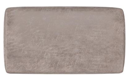 Distressed Grey Taupe Distressed Vegan Leather| Milltown Footstool Small Ottoman Bench