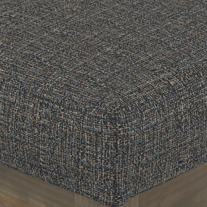 Ebony Tweed Style Fabric |Milltown Footstool Small Ottoman Bench