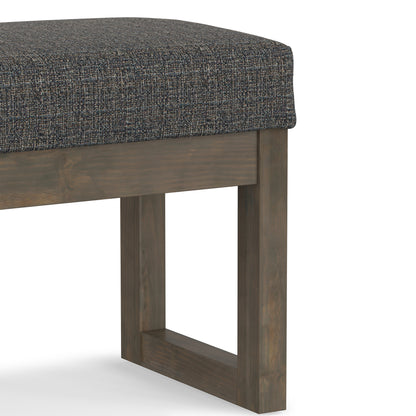 Ebony Tweed Style Fabric |Milltown Footstool Small Ottoman Bench