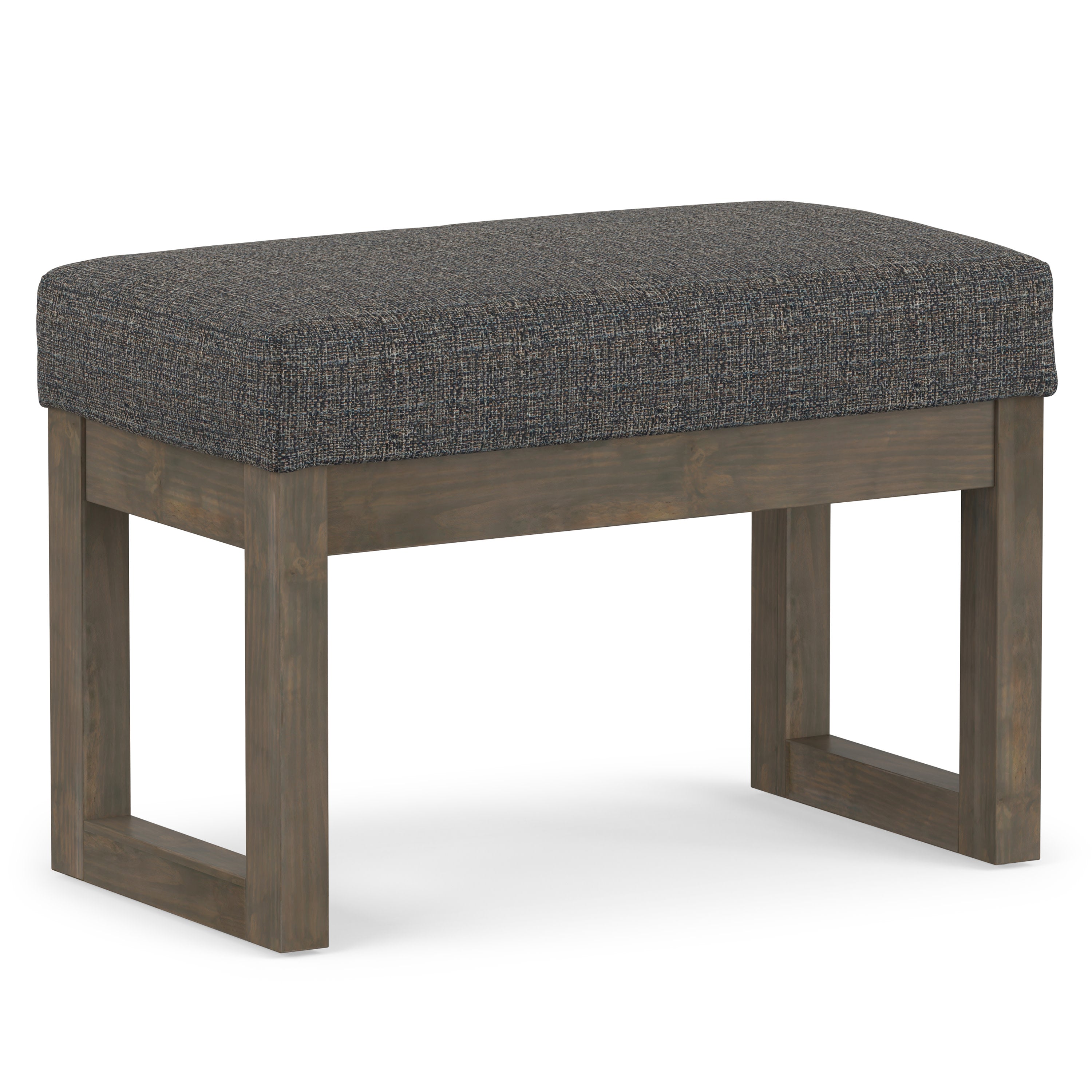 Small Vegan Leather Ottoman | Milltown Small Ottoman Bench
