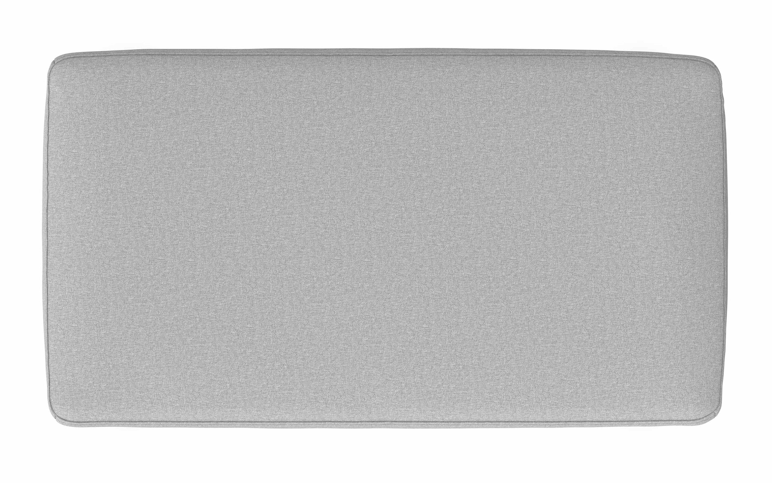 Light Stone Grey Linen Style Fabric | Milltown Small Ottoman Bench in Linen