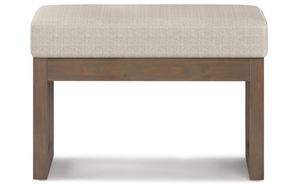 Platinum Tweed Style Fabric | Milltown Footstool Small Ottoman Bench