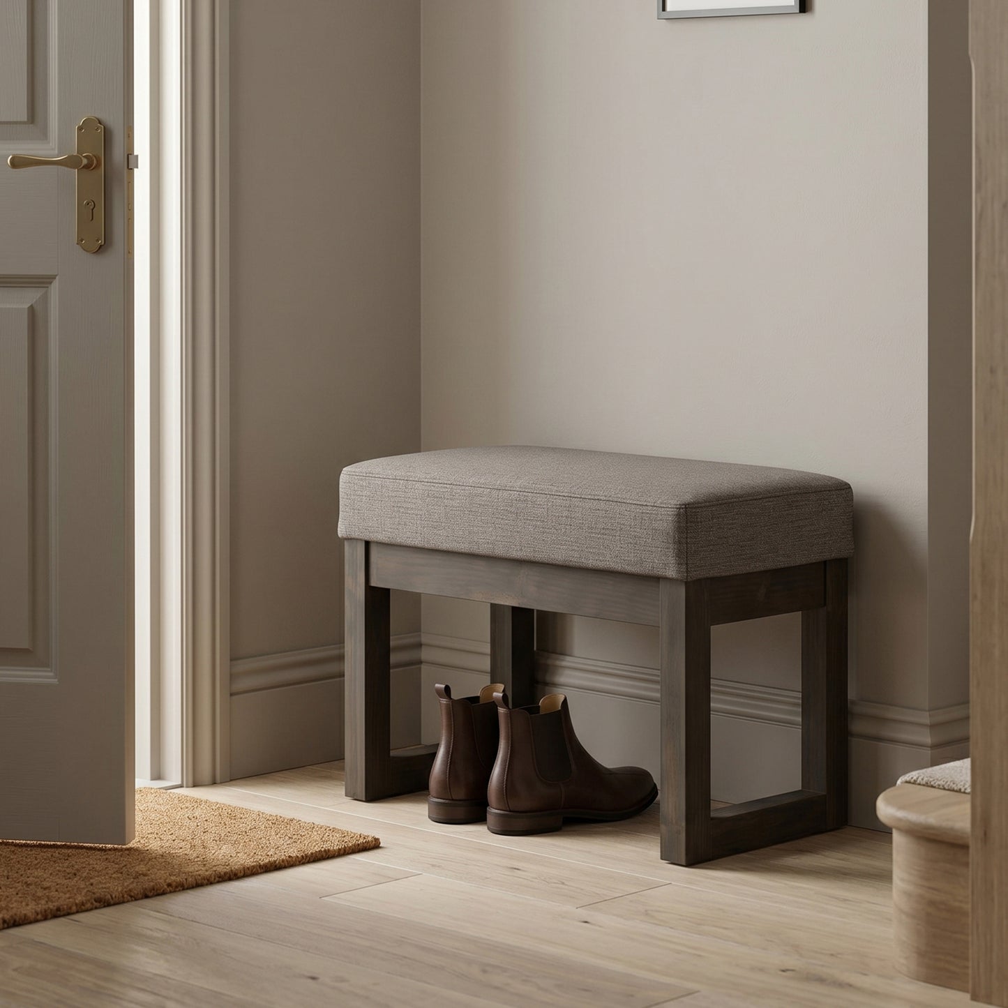 Milltown Small Ottoman Bench in Tweed