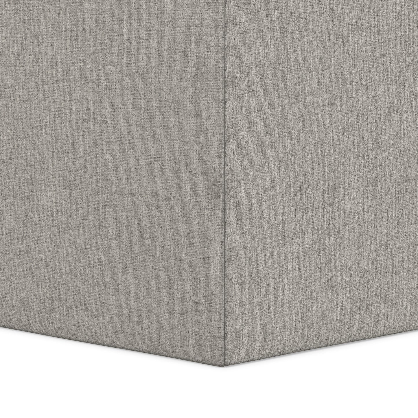 Cloud Grey Linen Style Fabric | Rockwood Cube Storage Ottoman in Linen