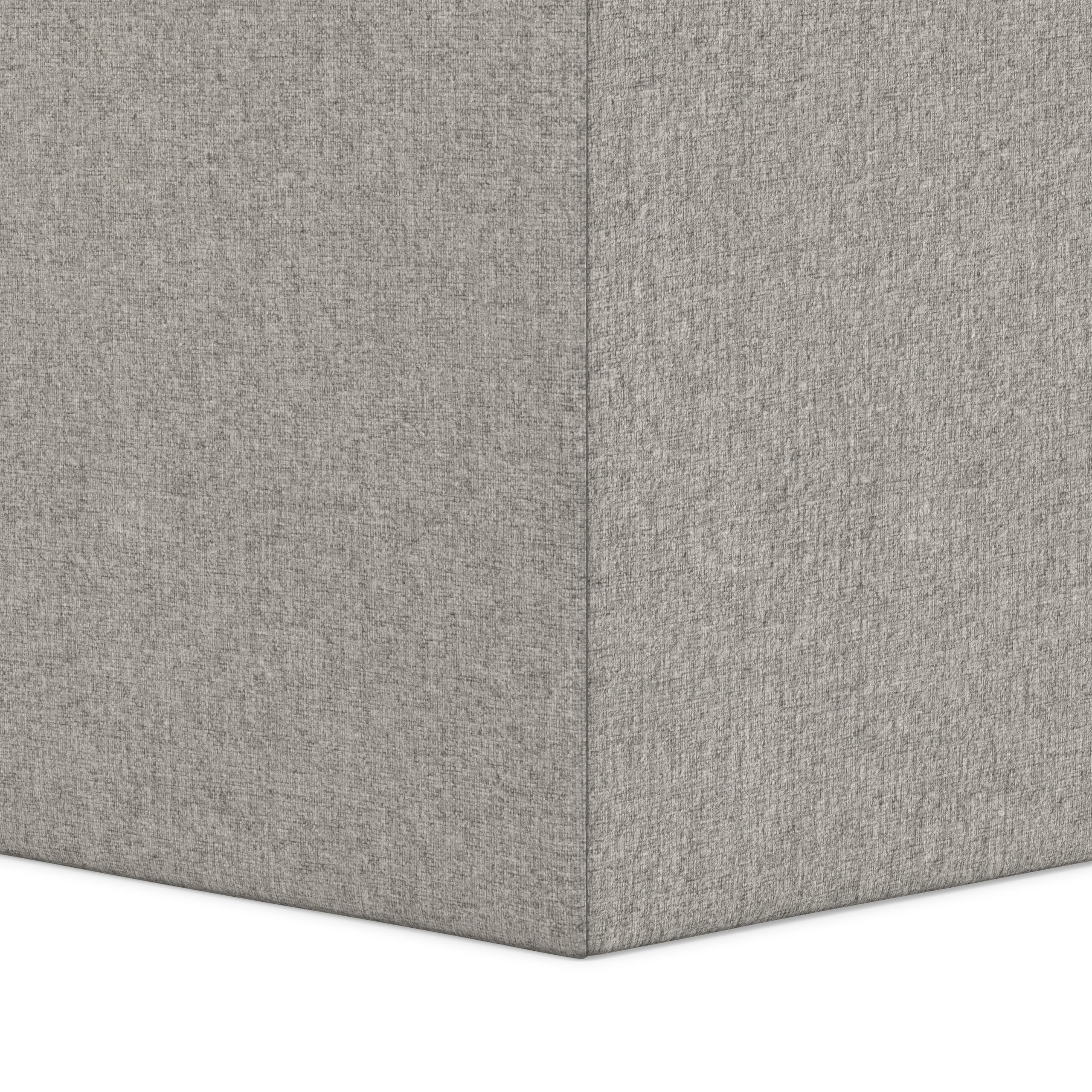 Cloud Grey Linen Style Fabric | Rockwood Cube Storage Ottoman in Linen