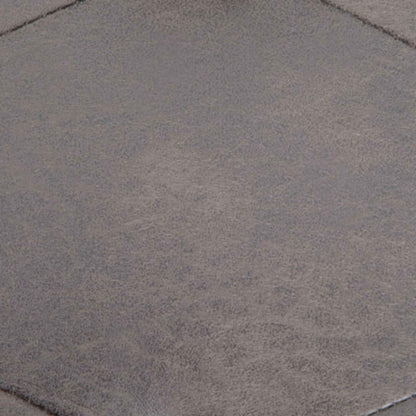 Distressed Slate Grey Distressed Vegan Leather | Rockwood Vegan Leather Cube Storage Ottoman with Tray