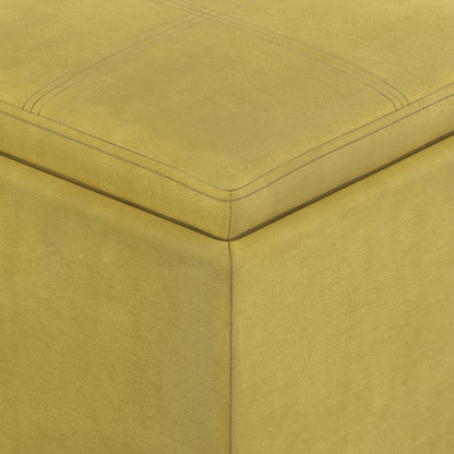 Rockwood Cube Storage Ottoman in Velvet Fabric