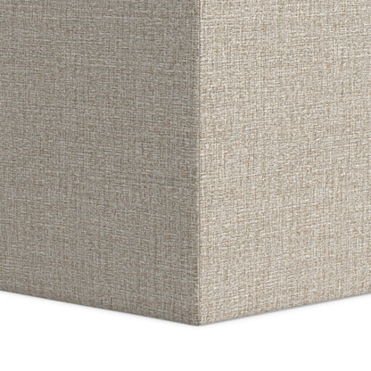 Platinum Linen Style Fabric | Rockwood Cube Storage Ottoman in Linen