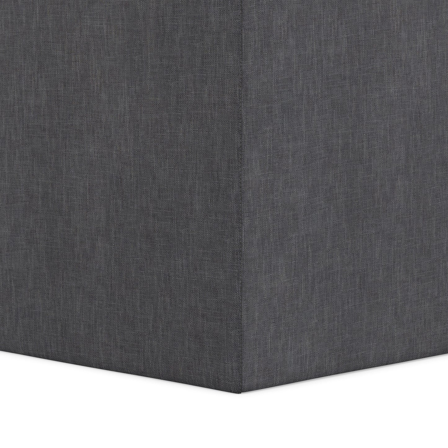Slate Grey Linen Style Fabric | Rockwood Cube Storage Ottoman in Linen