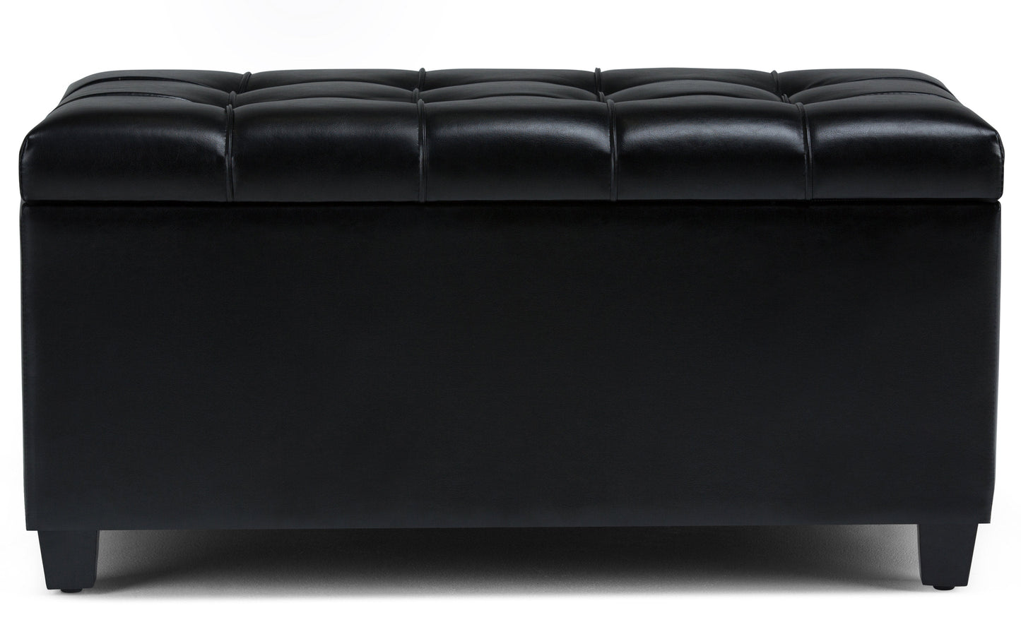 Sienna Storage Ottoman in Vegan Leather