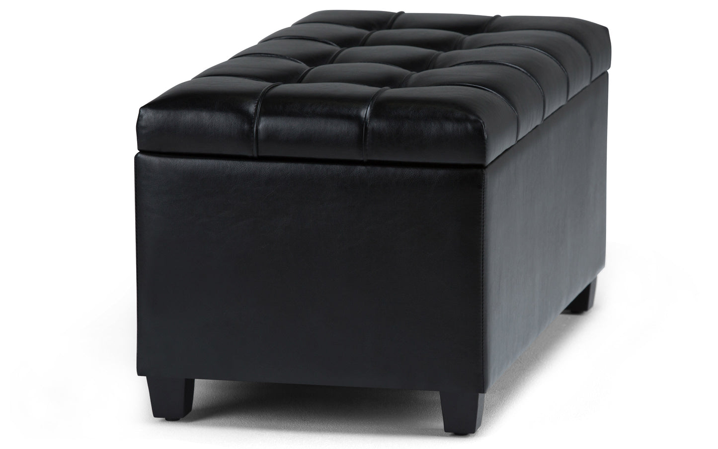 Sienna Storage Ottoman in Vegan Leather