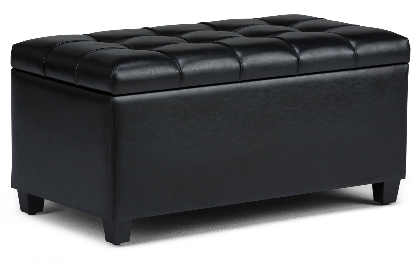 Sienna Storage Ottoman in Vegan Leather