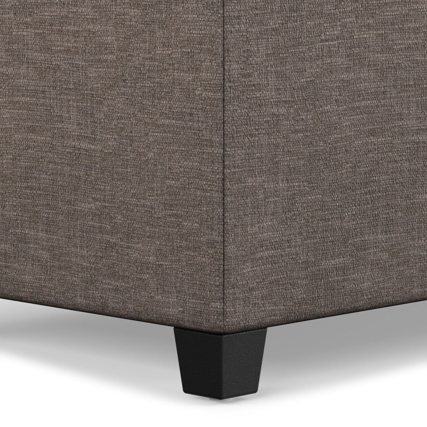 Fawn Brown Linen Style Fabric | Sienna Storage Ottoman in Linen