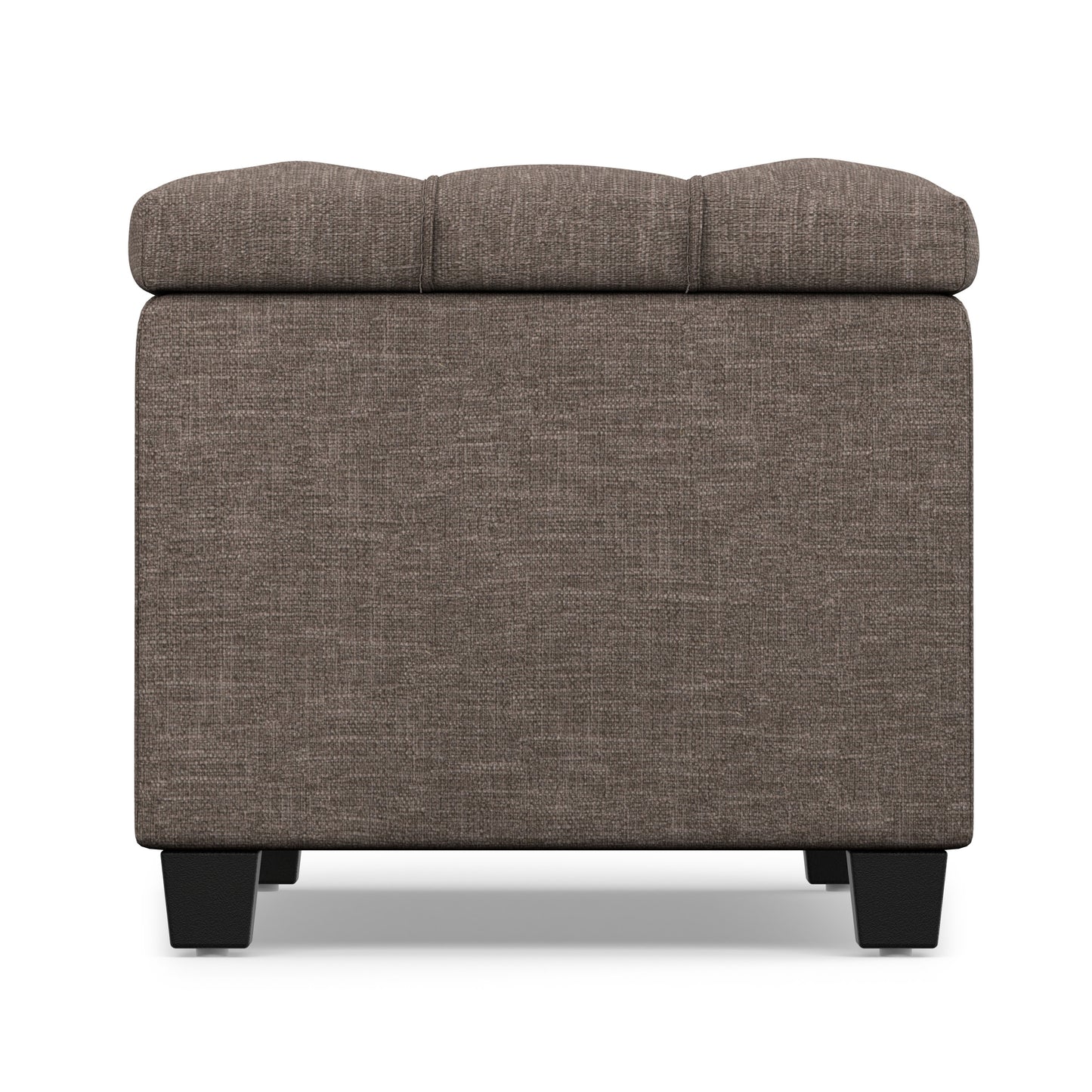 Fawn Brown Linen Style Fabric | Sienna Storage Ottoman in Linen