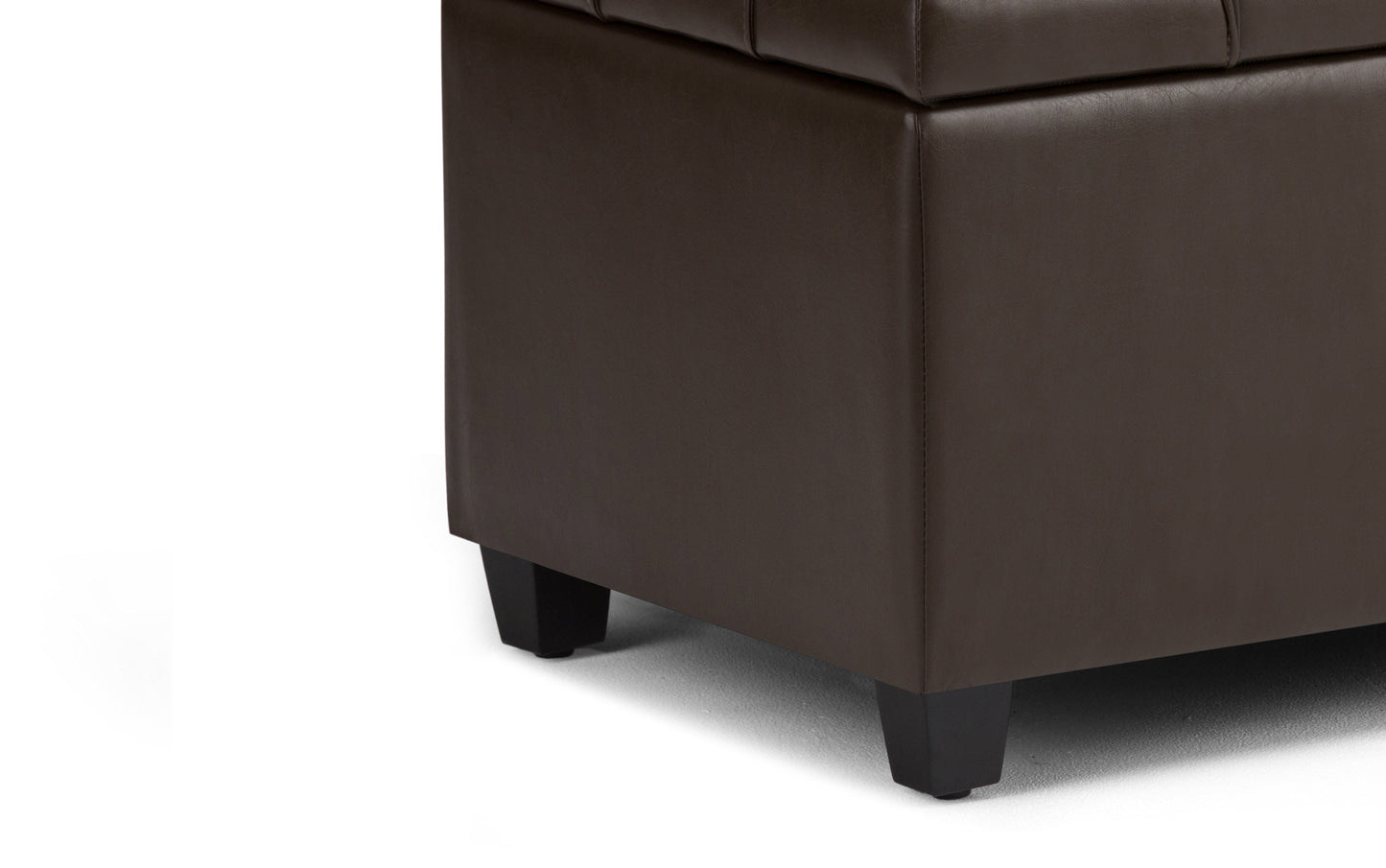 Sienna Storage Ottoman in Vegan Leather