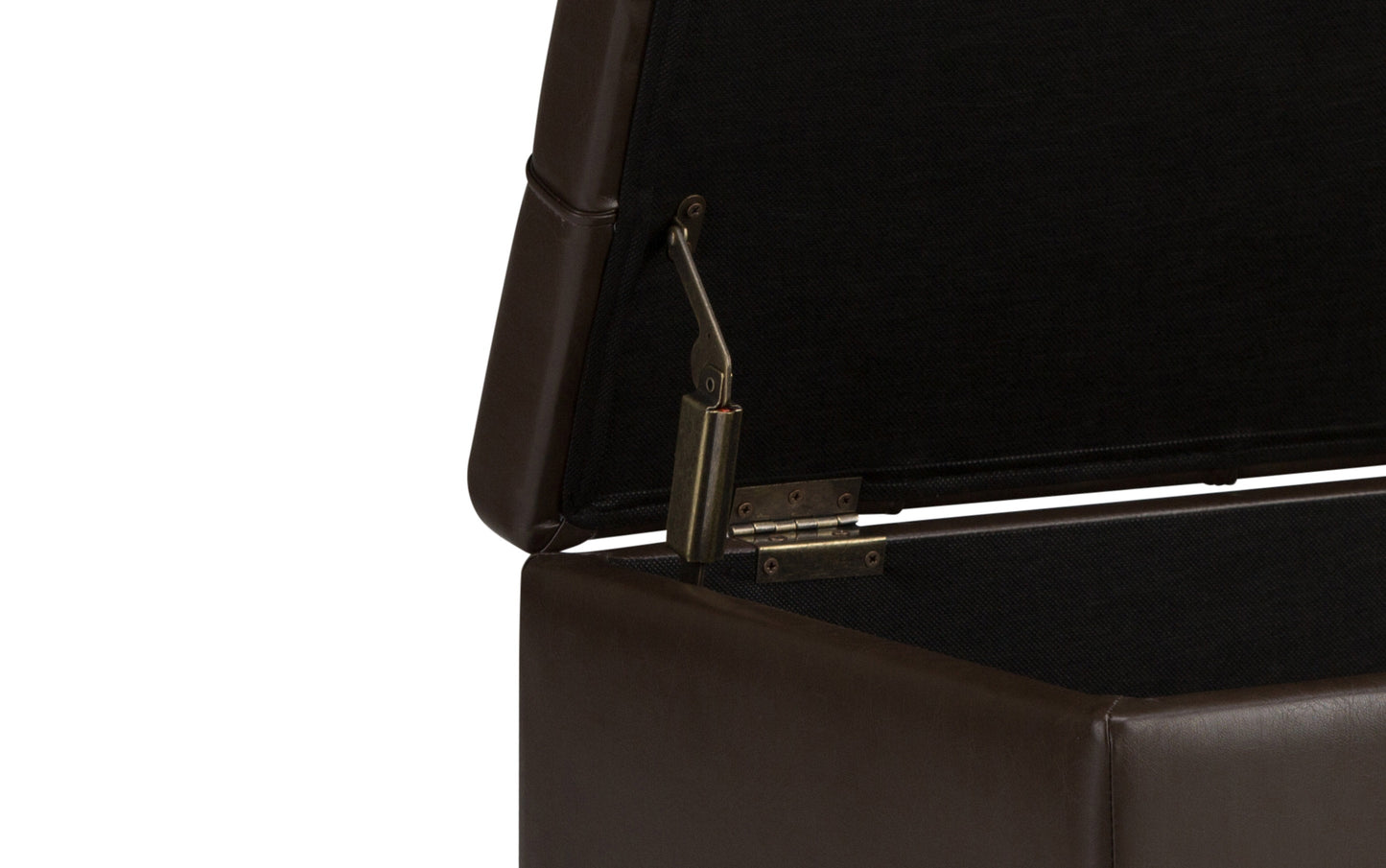 Sienna Storage Ottoman in Vegan Leather