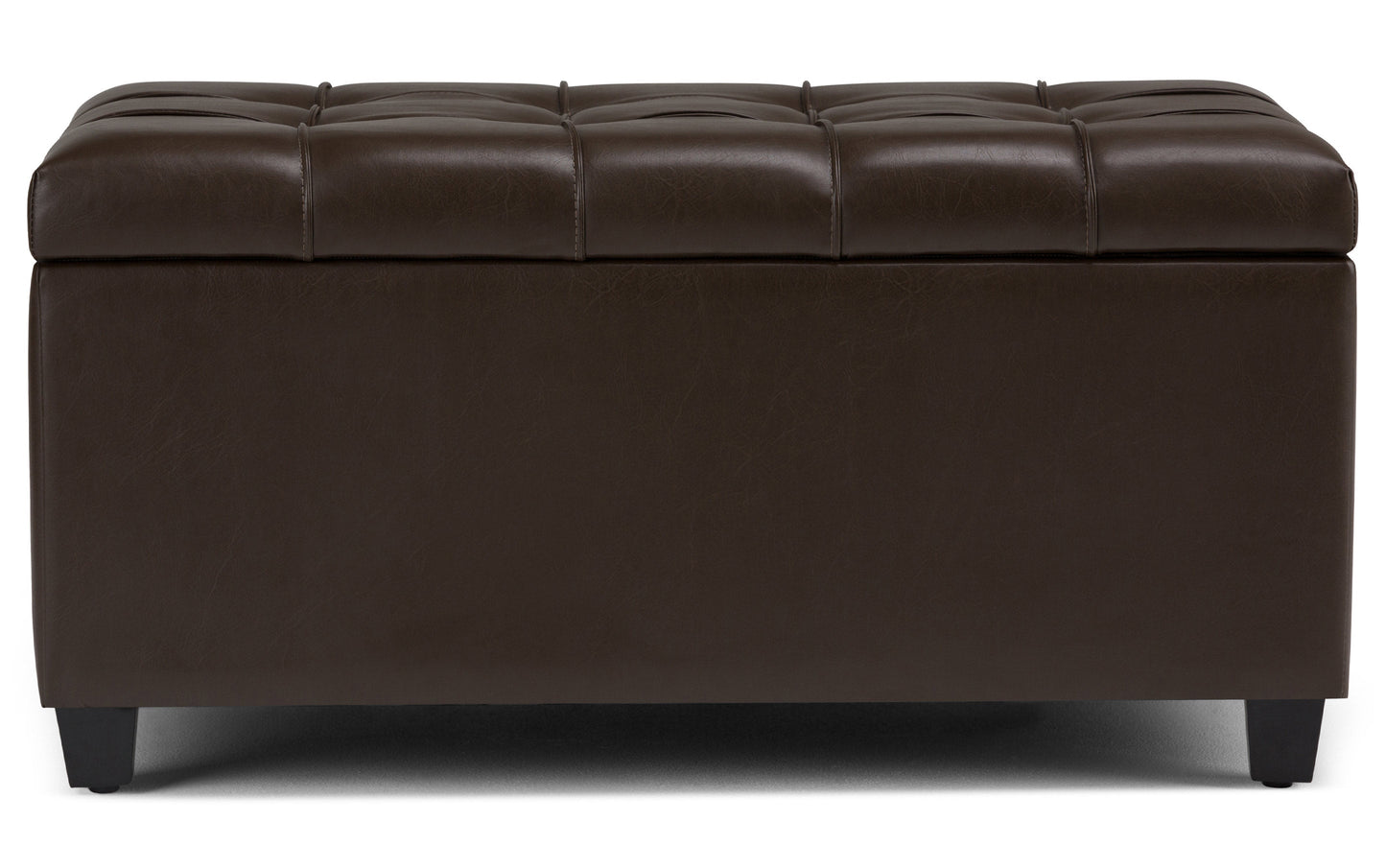 Sienna Storage Ottoman in Vegan Leather